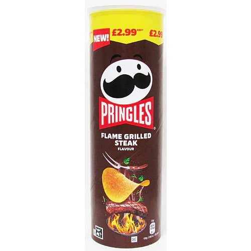 Pringles Flame Grilled Steak 165g x 6 (UK)