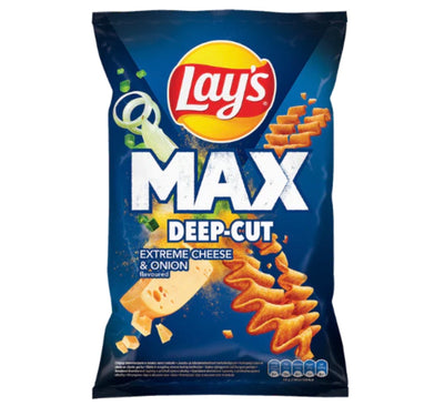 Lay’s Max Deep-Cut Cheese Onion 120g x 24 (GERMANY)