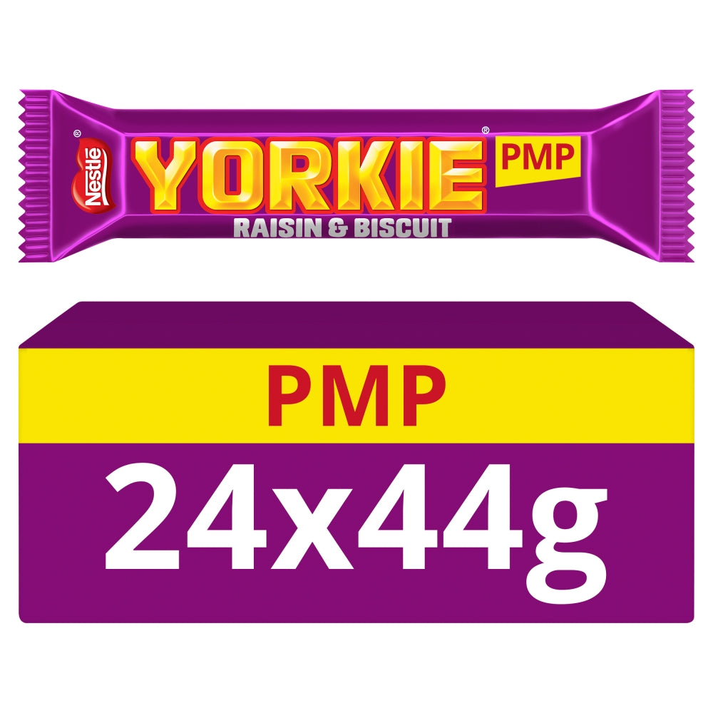 Yorkie Raisin & Biscuit Chocolate Bar 44g PMP 89p x 24 (UK)