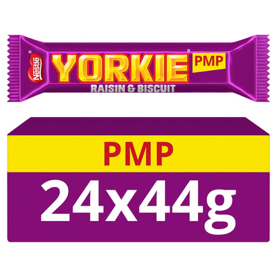 Yorkie Raisin & Biscuit Chocolate Bar 44g PMP 89p x 24 (UK)