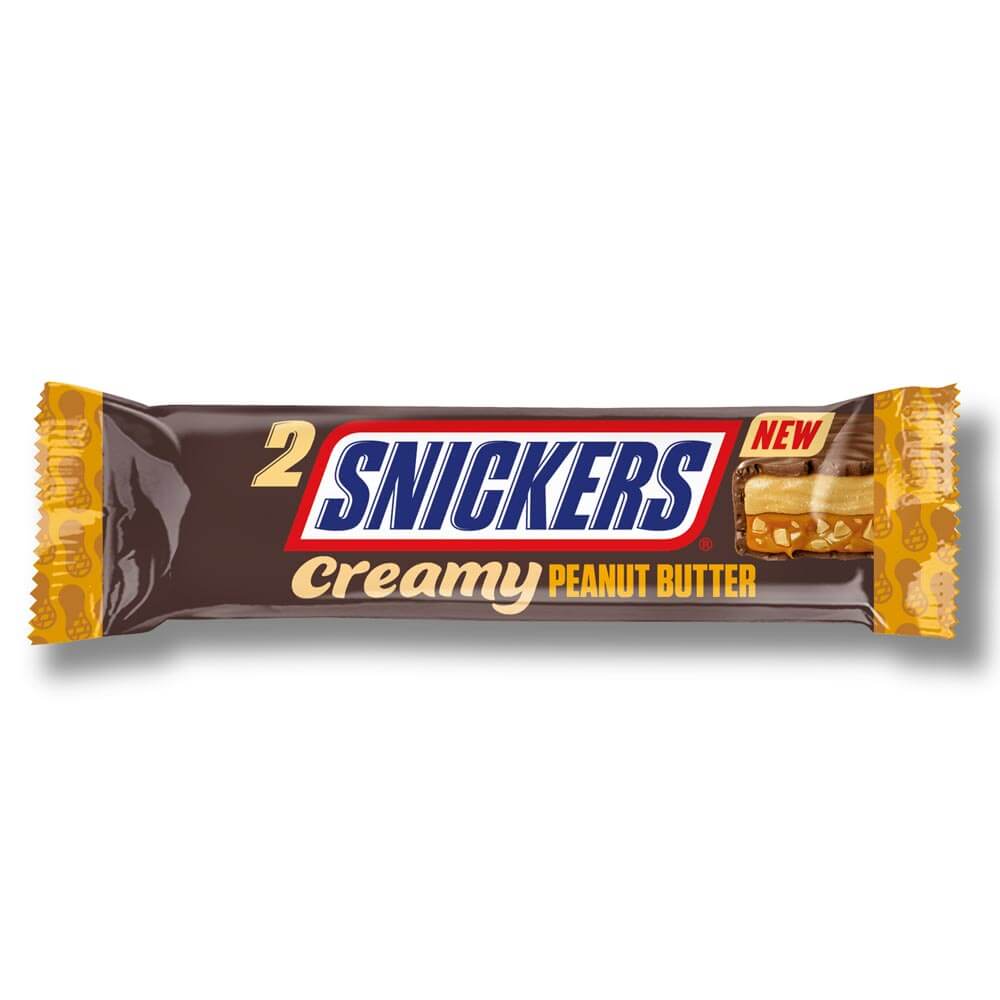 Snickers Creamy Peanut Butter & Milk Chocolate Snack Bar Duo 36.5g x 24 (UK)