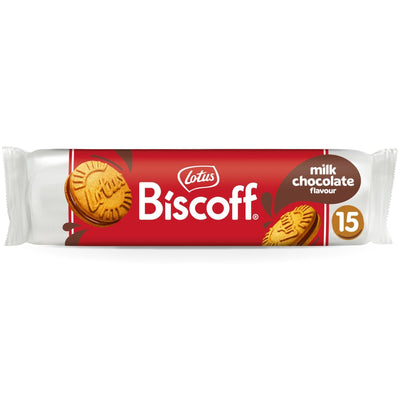 Lotus Biscoff Sandwich Milk Chocolate Cream Biscuits 150g x 9 (UK)
