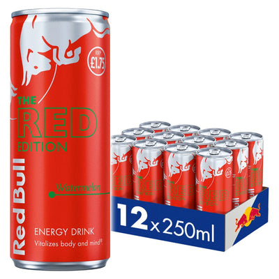 Red Bull Red Edition Watermelon Energy Drink 250ml PM £1.75 x 12 (UK)