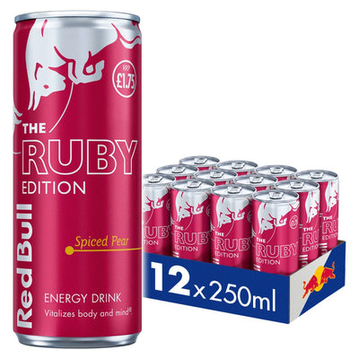 Red Bull Ruby Edition Spiced Pear Energy Drink 250ml PM £1.75 x 12 (UK)