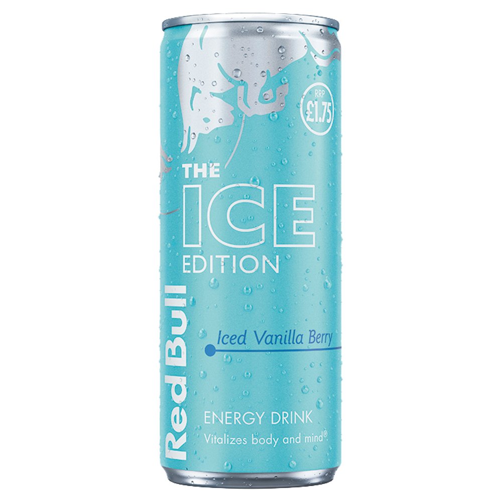 Red Bull Ice Edition Iced Vanilla Berry Energy Drink 250ml PM £1.75 x 12 (UK)
