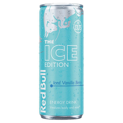 Red Bull Ice Edition Iced Vanilla Berry Energy Drink 250ml PM £1.75 x 12 (UK)