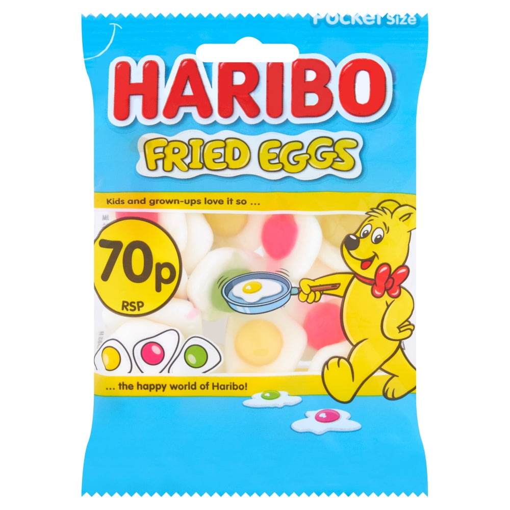 Haribo Fried Eggs Bag 60g 70p PMP x 20 (UK)