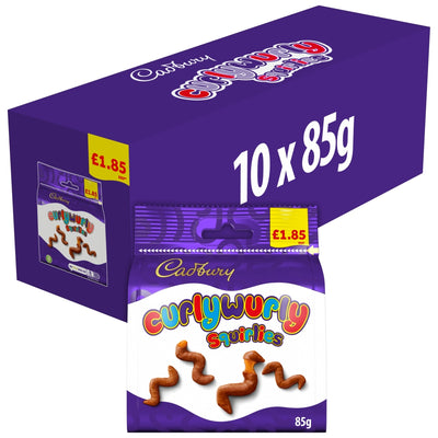 Cadbury Curly Wurly Squirlies Chocolate Bag 85g £1.85 PMP x 10 (UK)
