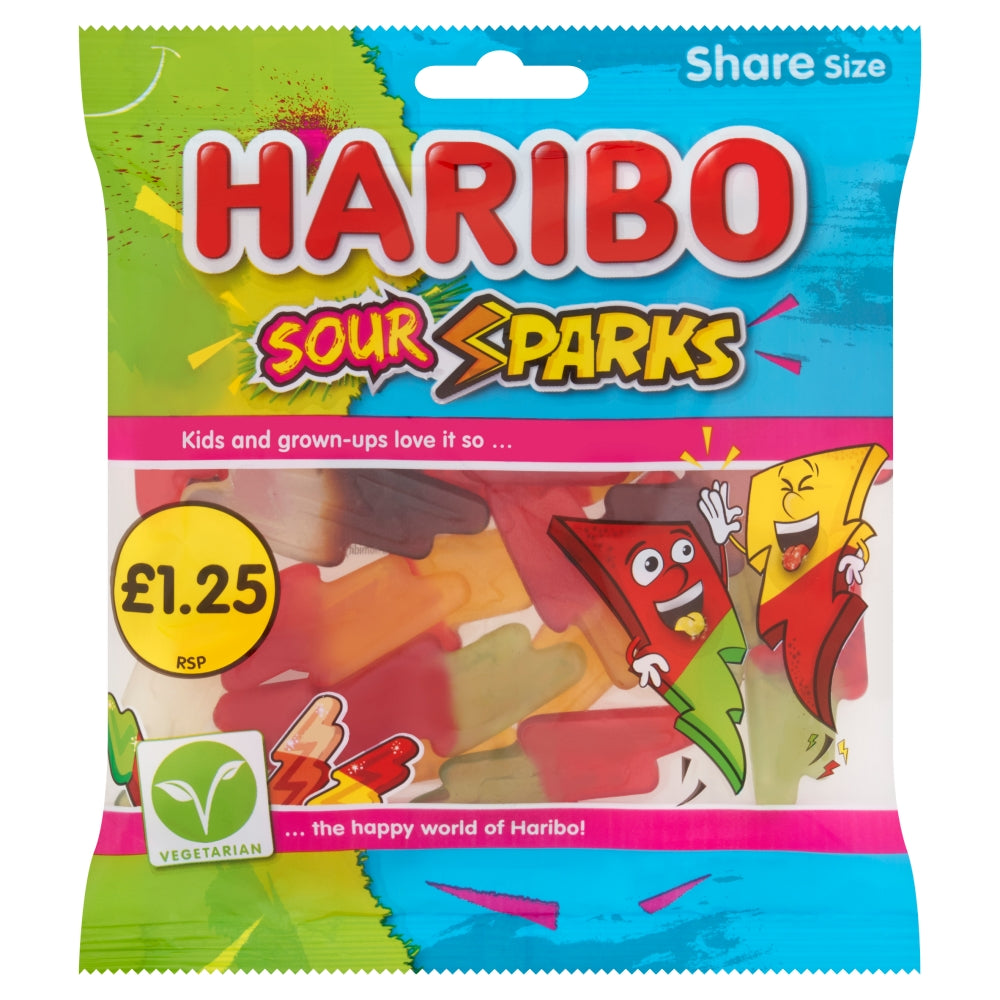 Haribo Sour Sparks Bag 140g £1.25 PMP x 12 (UK)