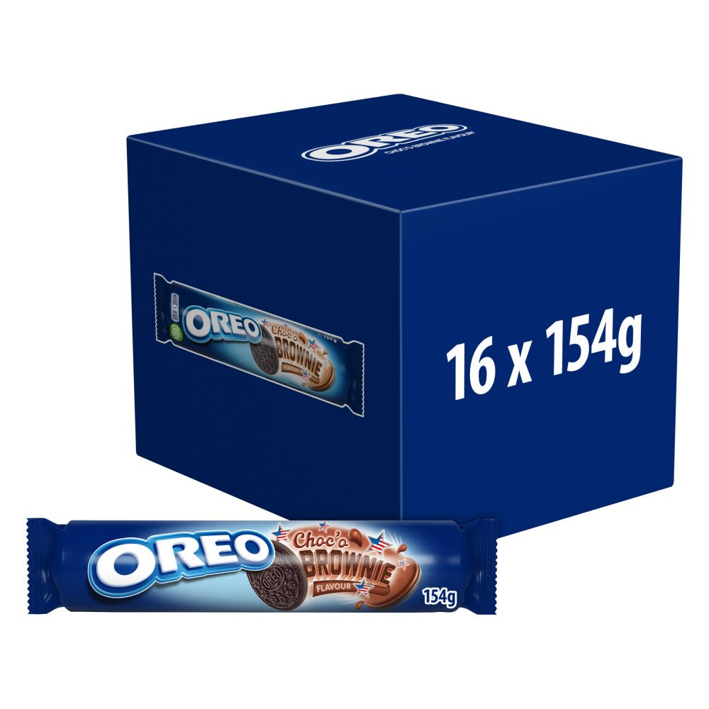 Oreo Choco Brownie Sandwich Biscuits Pack 154g x 16 (UK)