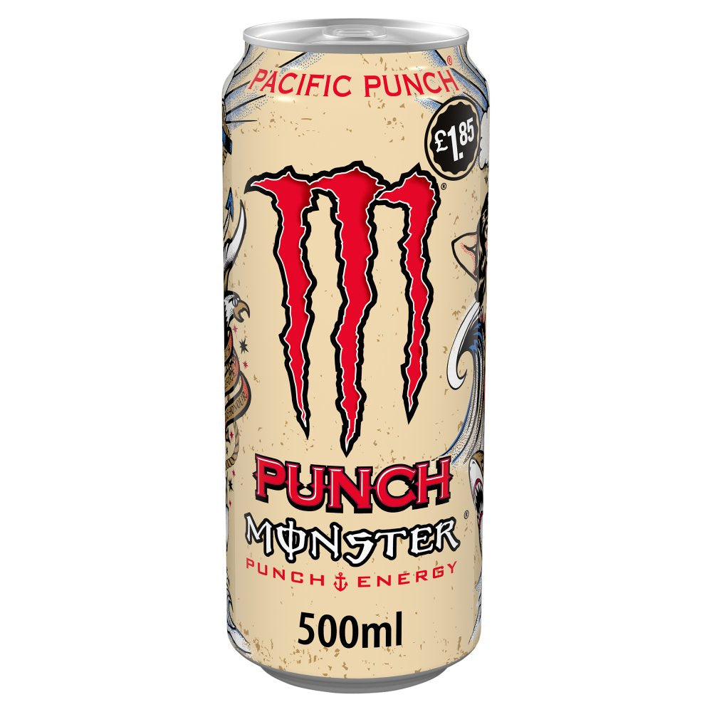 Monster Energy Drink Pacific Punch 500ml PM £1.85 Can x 12 (UK)