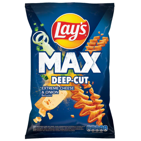 Lays Max Deep-Cut Cheese Onion 120g x 21 (EU)