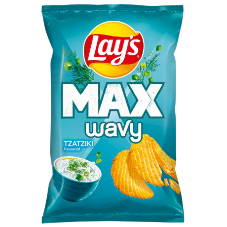Lays Max Wavy Tzatziki 120g x 24 (EU)