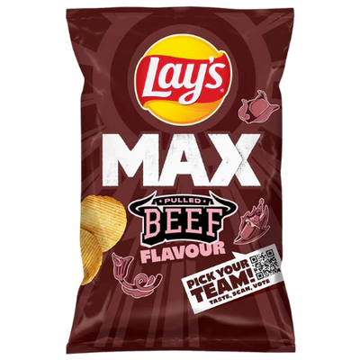 Lays Max Wavy Pulled Beef 120g x 24 (EU)