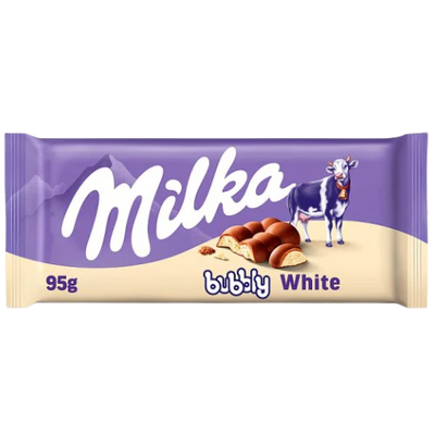 Milka Bubbly Milk White 95g x 15 (GERMANY)