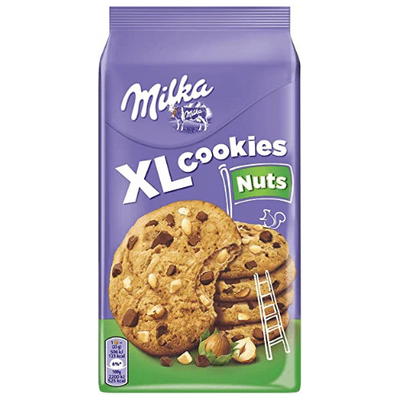 Milka Xl Cookies Hazelnut 184g x 10 (GERMANY)