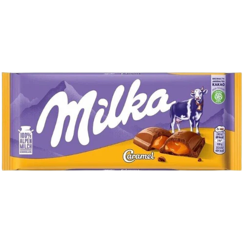 Milka Caramel Chocolate Bar 100g x 23 (GERMANY)