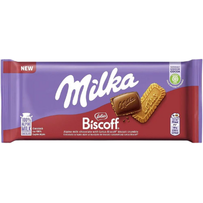 Milka Biscoff Chocolate Bar 90g x 24 (GERMANY)