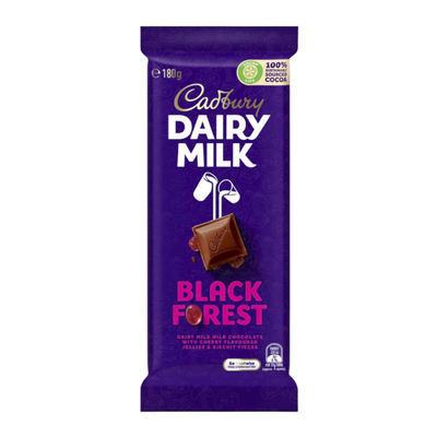 Cadbury Dairy Milk Black Forest Chocolate Block 180g x 15 (AUSTRALIA)