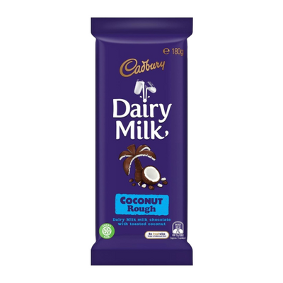 Cadbury Dairy Milk Coconut Rough Chocolate Block 180g x 15 (AUSTRALIA)