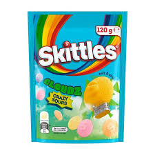 Skittles Sours Cloudz Chewy Lollies 120g x 16 (AUSTRALIA)